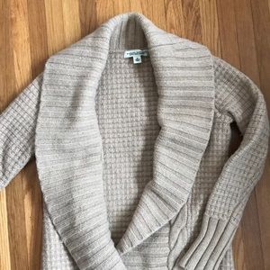 Beige Banana Republic extra fine merino sweater.